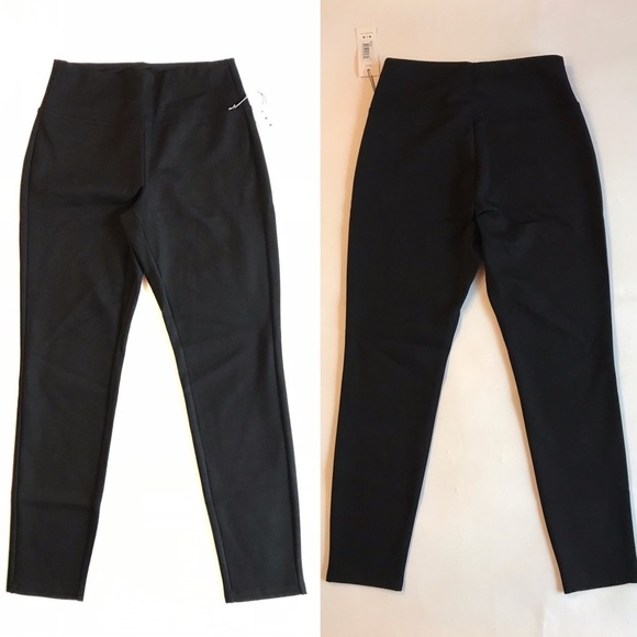 Three Dots Hi Rise Ponte Pant Black Large NWT $128 - Picture 3 of 8